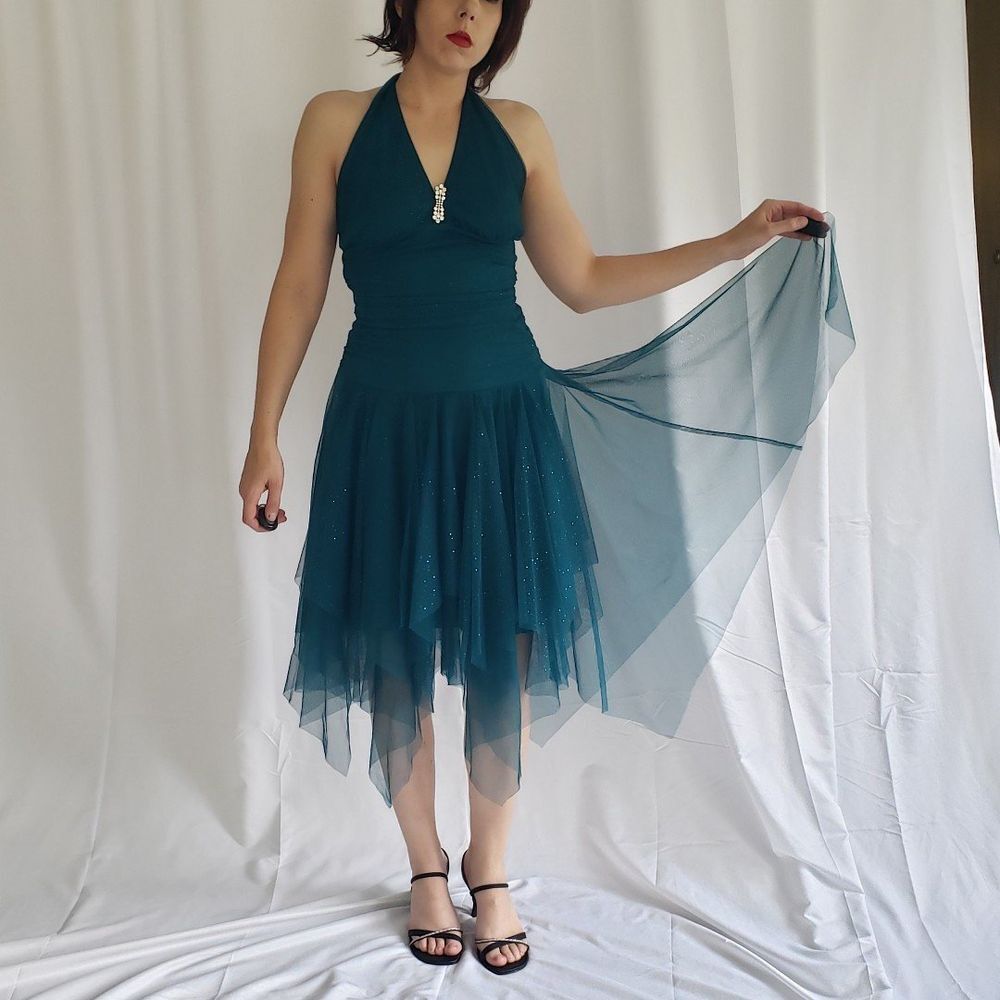 Y2K Teal Fairycore Dress‎